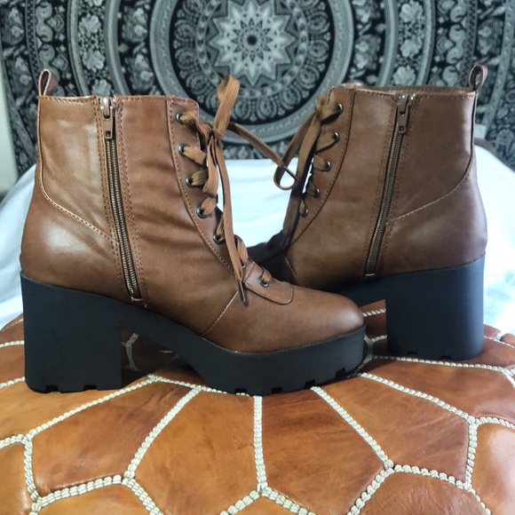 Bamboo chunky combat style boots - Picture 9 of 9